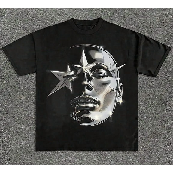 Men's Graphic Printed T-Shirt With Round Neck And Short Sleeve, Loose And Casual Short Sleeve T-Shirt In Summer, And Men's Daily Clothes.