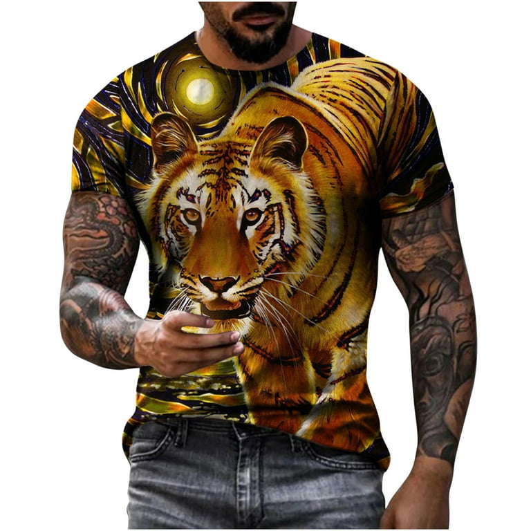 birthday shirt for boy cool tiger striped animal theme party T Shirts