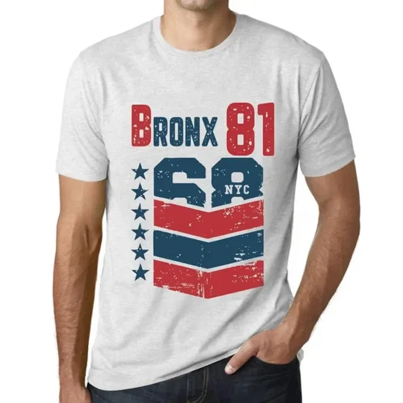 Men's Graphic T-Shirt Bronx 81 81st Birthday Anniversary 81 Year Old Gift 1943, Vintage Birthday Gift
