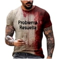 thumbnail image 1 of Men's Graphic T-Shirt Casual Crewneck Design Short Sleeve Plus Size Top for Stylish Fall Wear, 1 of 6
