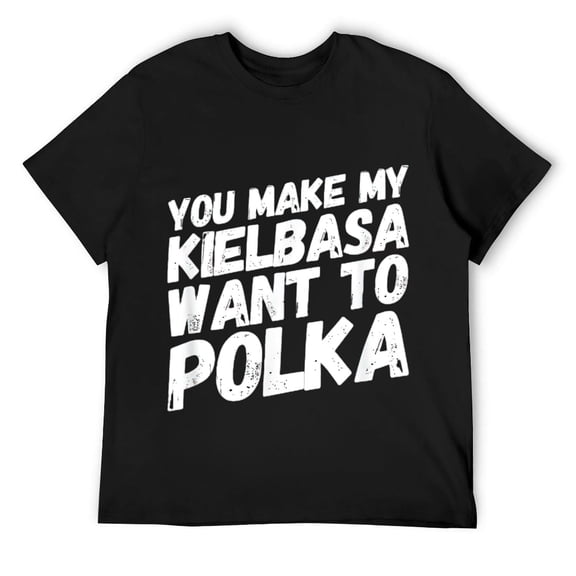 Men's Graphic T-Shirt, Funny Polish Kielbasa Sausage Dyngus Day Print, Pure Cotton
