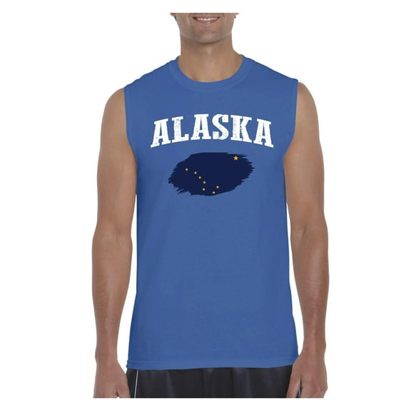 Men's Graphic T-Shirt Sleeveless - Alaska Flag
