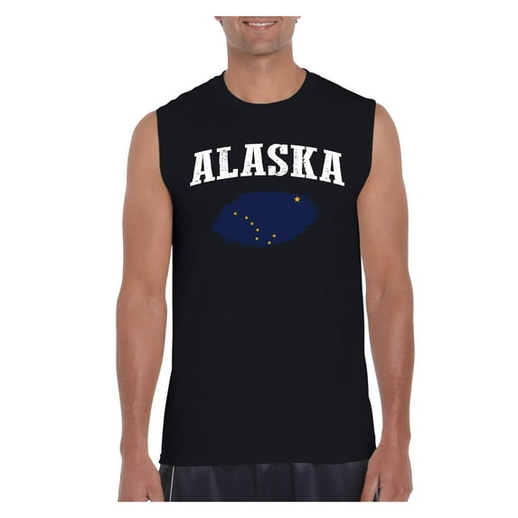 Men's Graphic T-Shirt Sleeveless - Alaska Flag