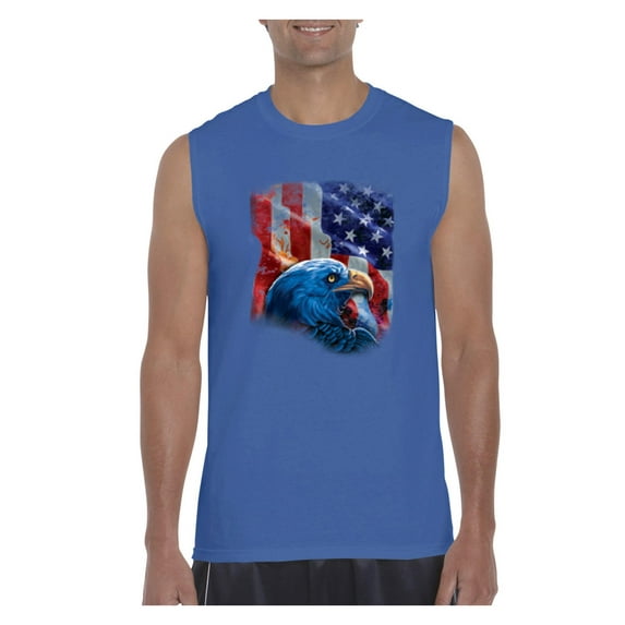 Men's Graphic T-Shirt Sleeveless - American Flag 4th of July
