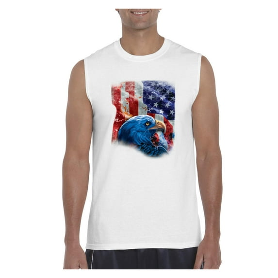 Men's Graphic T-Shirt Sleeveless - American Flag 4th of July