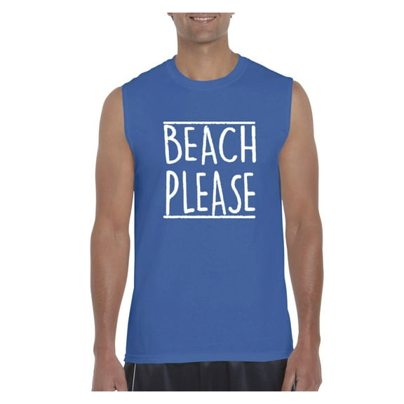 Men's Graphic T-Shirt Sleeveless - Beach Please