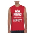 thumbnail image 1 of Men's Graphic T-Shirt Sleeveless - Birthday Gift Kings Are Born In August, 1 of 5