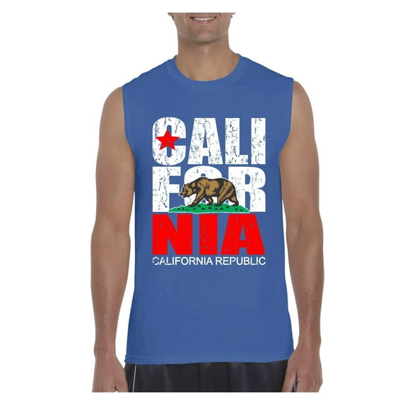Men's Graphic T-Shirt Sleeveless - California Cali