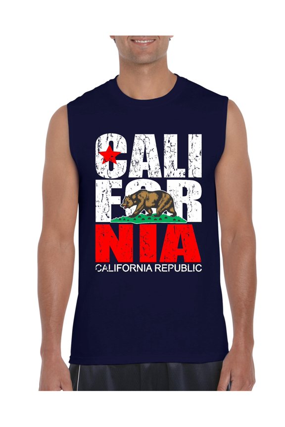 Men's Graphic T-Shirt Sleeveless - California Cali