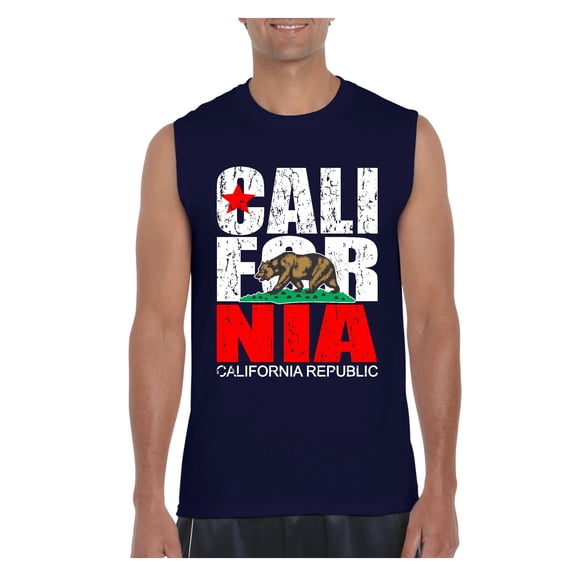 Men's Graphic T-Shirt Sleeveless - California Cali
