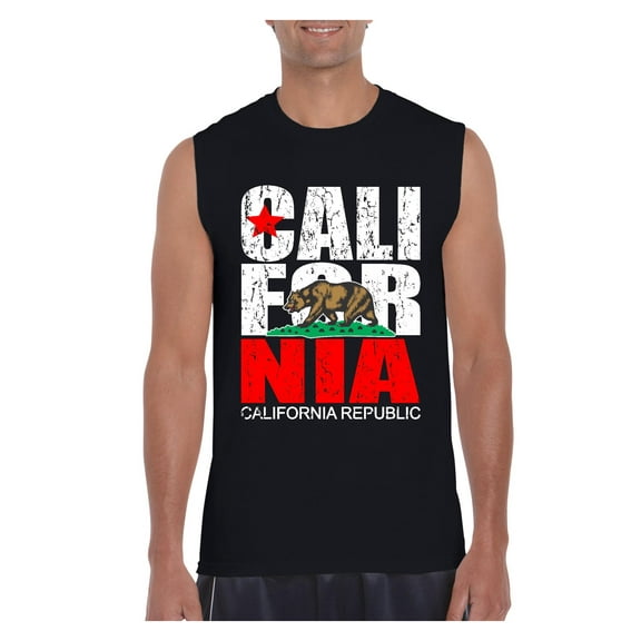 Men's Graphic T-Shirt Sleeveless - California Cali