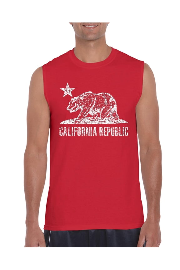 Men's Graphic T-Shirt Sleeveless - California Cali