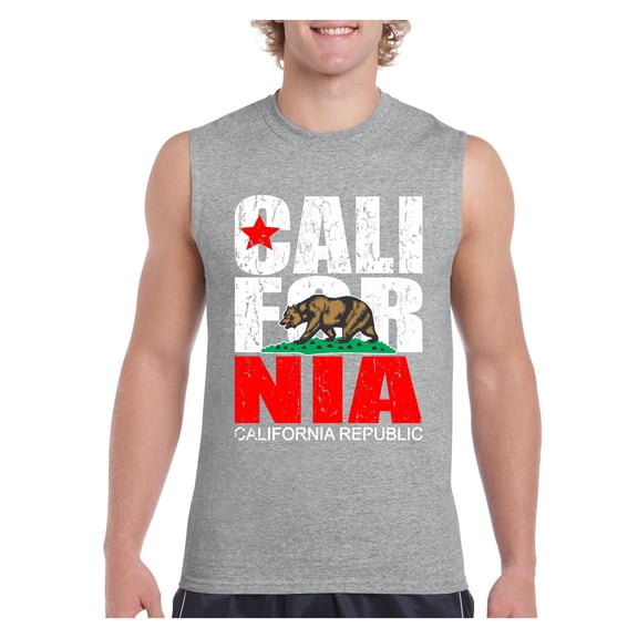 Men's Graphic T-Shirt Sleeveless - California Cali