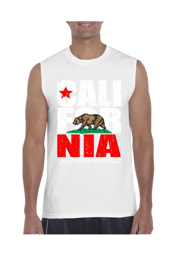 Men's Graphic T-Shirt Sleeveless - California Cali