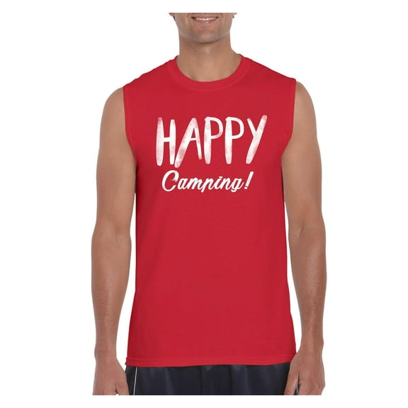 Men's Graphic T-Shirt Sleeveless - Camping