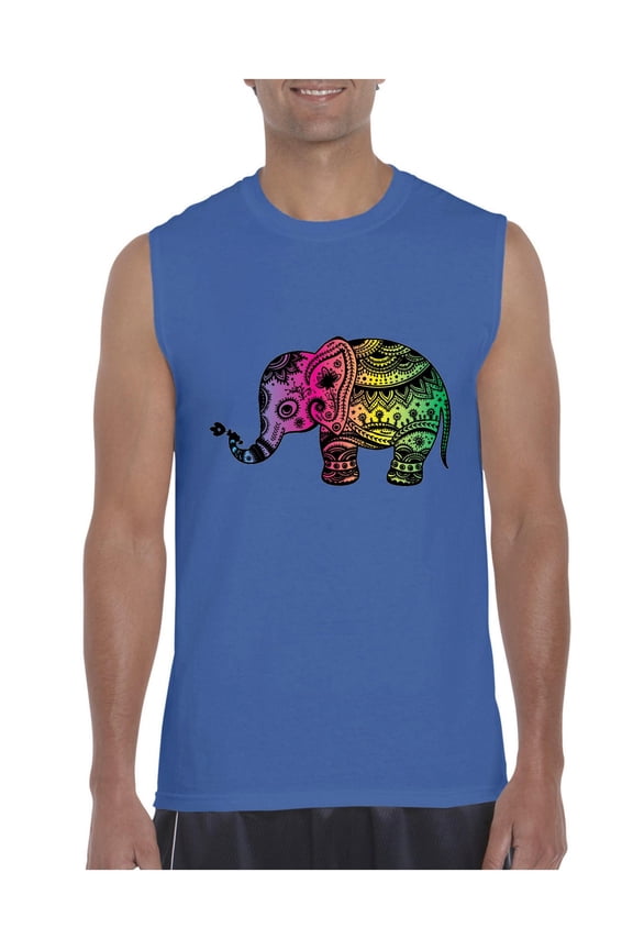 Men's Graphic T-Shirt Sleeveless - Elephant