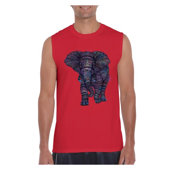 Men's Graphic T-Shirt Sleeveless - Elephant