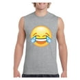 thumbnail image 1 of Men's Graphic T-Shirt Sleeveless - Emoji Laughing Tears, 1 of 5