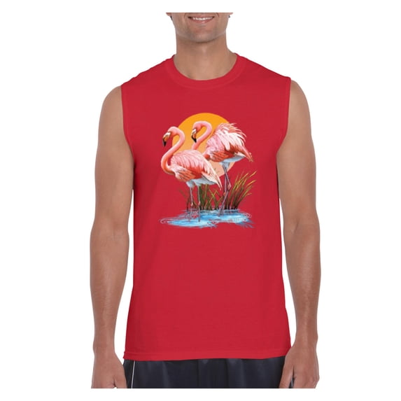 Men's Graphic T-Shirt Sleeveless - Flamingo