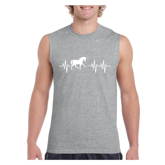 Men's Graphic T-Shirt Sleeveless - Horse Riding Gift Horses