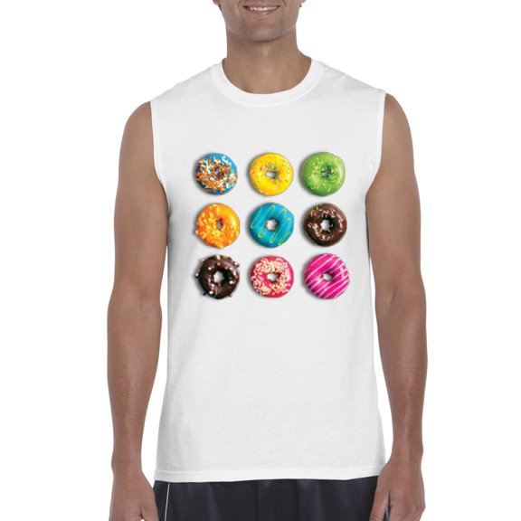 IWPF - Men's Graphic T-Shirt Sleeveless - Love Food Donuts Doughnuts