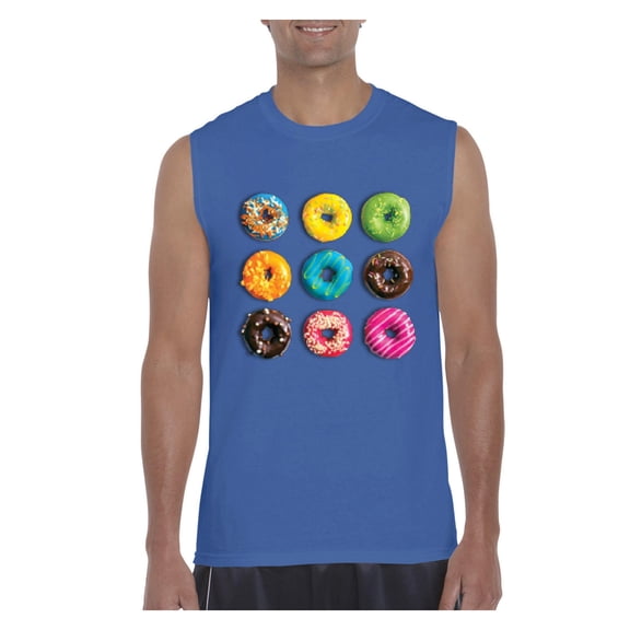 IWPF - Men's Graphic T-Shirt Sleeveless - Love Food Donuts Doughnuts