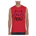 thumbnail image 1 of Men's Graphic T-Shirt Sleeveless - Meow Cute Cat Kitty, 1 of 5