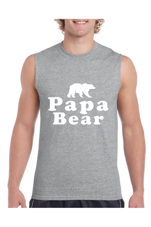 Men's Graphic T-Shirt Sleeveless - Papa Bear