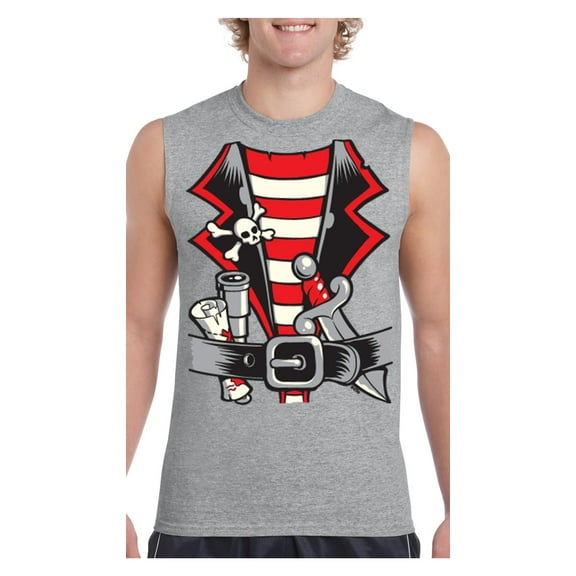 Men's Graphic T-Shirt Sleeveless - Pirate Costume