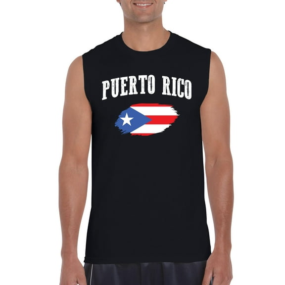 Men's Graphic T-Shirt Sleeveless - Puerto Rico Flag