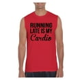 thumbnail image 1 of Men's Graphic T-Shirt Sleeveless - Running Late is My Cardio, 1 of 5