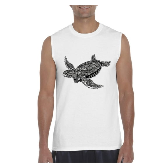 IWPF - Men's Graphic T-Shirt Sleeveless - Sea Turtle Hawaii