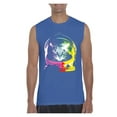 thumbnail image 1 of IWPF - Men's Graphic T-Shirt Sleeveless - Space Cat, 1 of 5