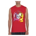 thumbnail image 1 of Men's Graphic T-Shirt Sleeveless - Space Cat, 1 of 5