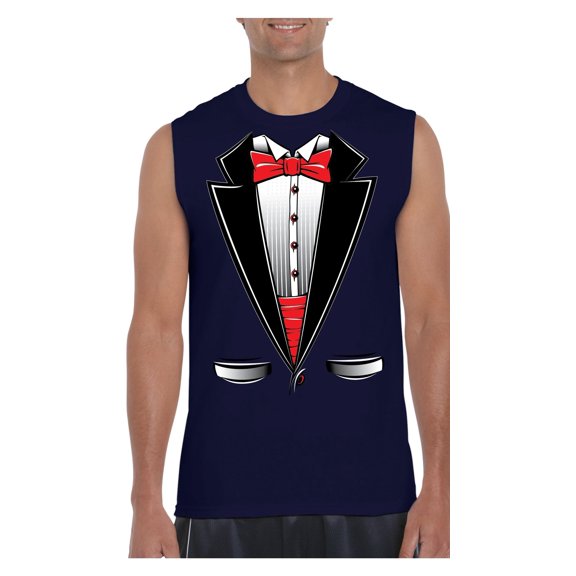 Men's Graphic T-Shirt Sleeveless - Tuxedo Prom Costume
