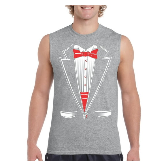 Men's Graphic T-Shirt Sleeveless - Tuxedo Prom Costume