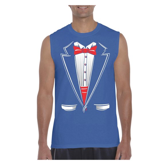Men's Graphic T-Shirt Sleeveless - Tuxedo Prom Costume