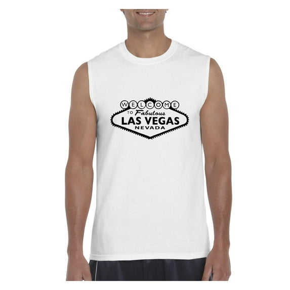 Men's Graphic T-Shirt Sleeveless - Welcome to Las Vegas Nevada