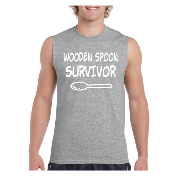 Men's Graphic T-Shirt Sleeveless - Wooden Spoon Survivor