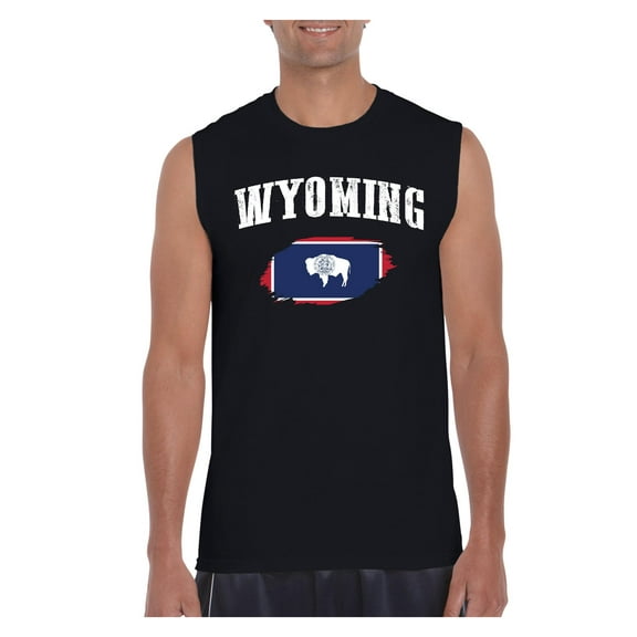 Men's Graphic T-Shirt Sleeveless - Wyoming Flag