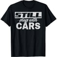 thumbnail image 1 of Men's Graphic T-Shirt Still Plays with Cars Mechanic Print Cotton Short Sleeve Tee, 1 of 6