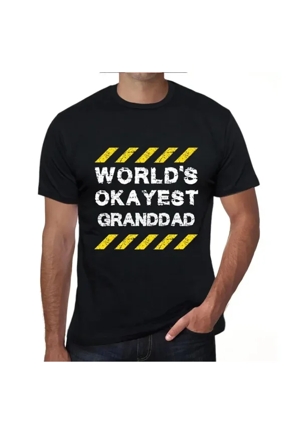 Men's Graphic T-Shirt Worlds Okayest Granddad Eco-Friendly Limited Edition