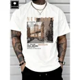 thumbnail image 1 of Men's Graphic T-Shirt with Retro Print, Casual Streetwear Regular Fit Short Sleeve, 1 of 5