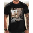 thumbnail image 1 of Men's Graphic T-Shirt with Retro Print, Casual Streetwear Regular Fit Short Sleeve, 1 of 5