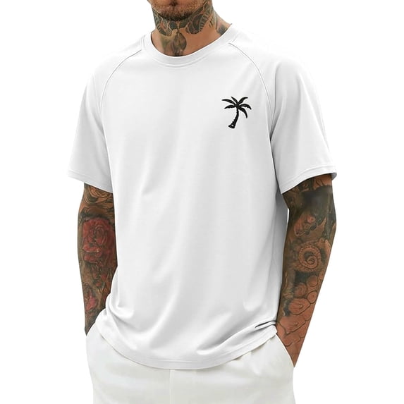 Men's Graphic T-Shirts Raglan Short Sleeve Crewneck Casual Summer Beach Wear Athletic Tee Shirts