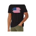 thumbnail image 1 of Men's Graphic T-Shirts USA Flag Cotton Short Sleeve American Crewneck Casual Regular Tee Shirts Black XL, 1 of 7