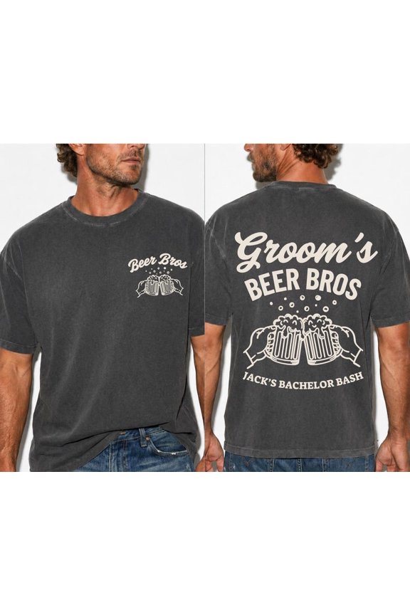 Men's Graphic Tee Bachelor Party Beer Bros Matching Groomsmen Weekend Shirt