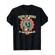 Mens Graphic Tee, Unisex Performance Cotton Short Sleeve Tops, Funny Graphic Tees Gifts T-Shirt Black A XL