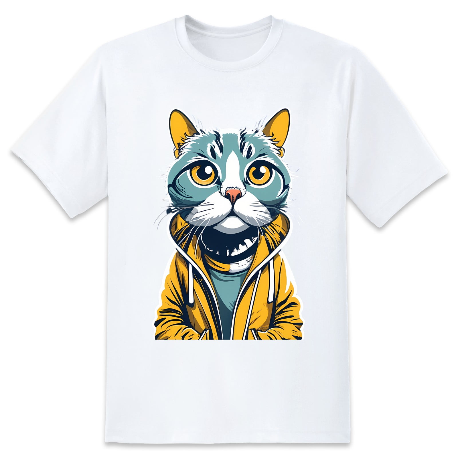 Letter Graphic Round Neck Cuffed T-Shirt