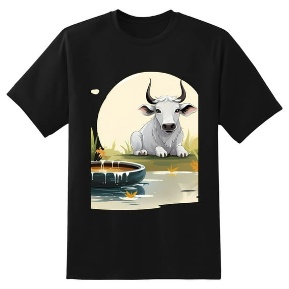 Men's Graphic TeeCow (15) Letter Print T-Shirts Round Neck Short Sleeves Sizes XS-5XL Summer Daily Casual Tops